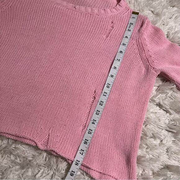 Wooden Ships Pink Distressed Pullover Sweater Size XS - Picture 11 of 11